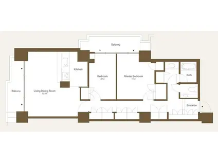 六本木ファーストプラザ(2LDK/9階)の間取り写真