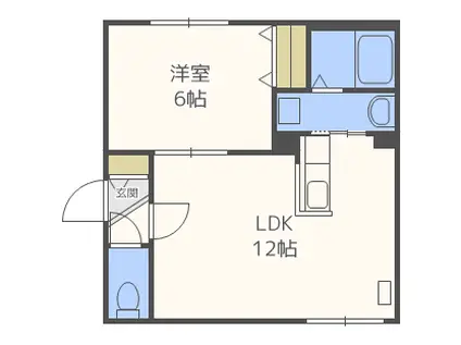 ROYAL OAK中島公園 Ⅱ(1LDK/4階)の間取り写真