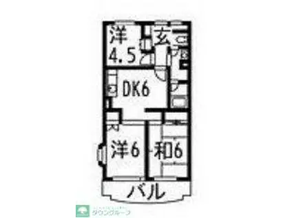 エポック旭野(3DK/3階)の間取り写真