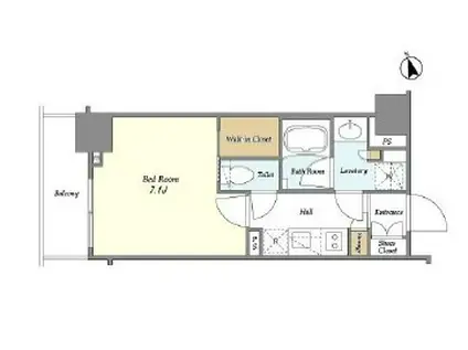 BLUROCK青葉台 ブルロック青葉台(1K/9階)の間取り写真