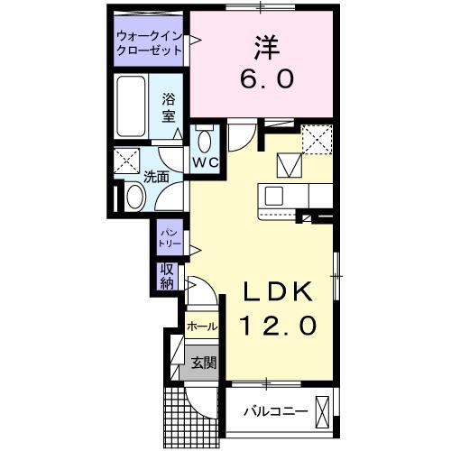 MUKO7-SKTII(1LDK/1階)の間取り写真