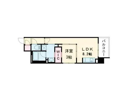 S-RESIDENCE天満橋AR(1LDK/5階)の間取り写真