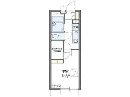 レオパレスNANPEI(1K/1階)の間取り写真