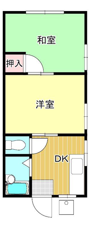 ハイツ今森(2DK/1階)の間取り写真