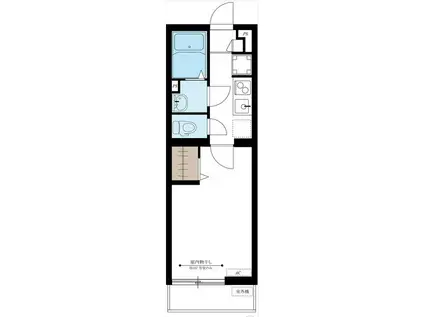 リブリハーベスト南林間(1K/3階)の間取り写真