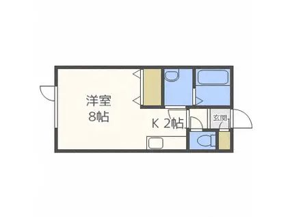 メゾンサトウ(1K/2階)の間取り写真
