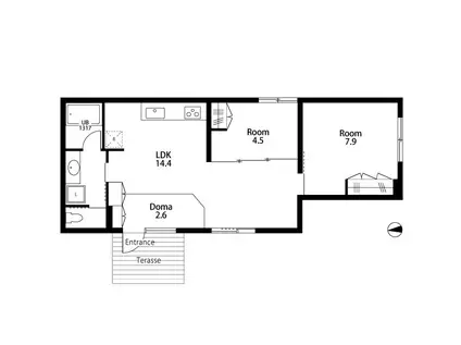 ROJI COURT MOTOKI(2LDK/2階)の間取り写真