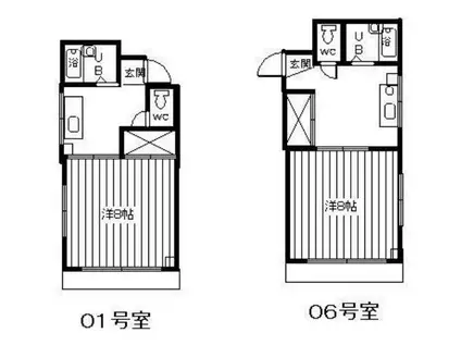 亜星 マンション(1K/2階)の間取り写真