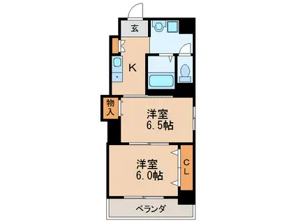 プレステージ名古屋(2K/3階)の間取り写真