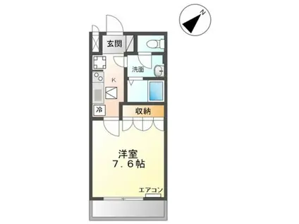 コンフォルト(1K/1階)の間取り写真