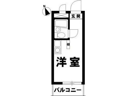 トップ中野第2(ワンルーム/1階)の間取り写真