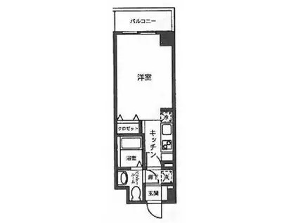 ボヌール和泉(1K/3階)の間取り写真