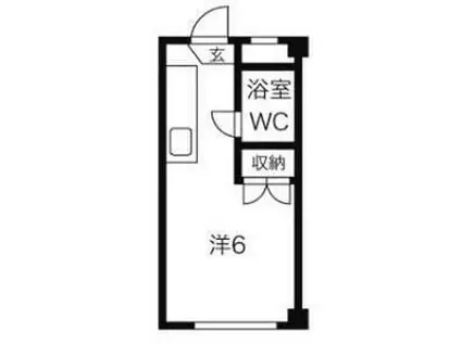 ハイツピア(1K/1階)の間取り写真