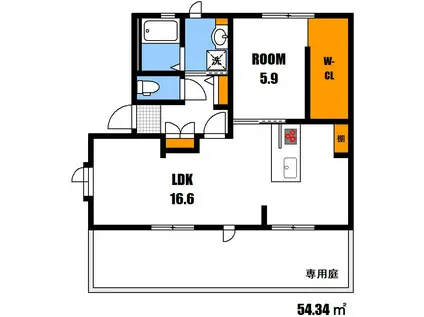 クレール池田(1LDK/1階)の間取り写真