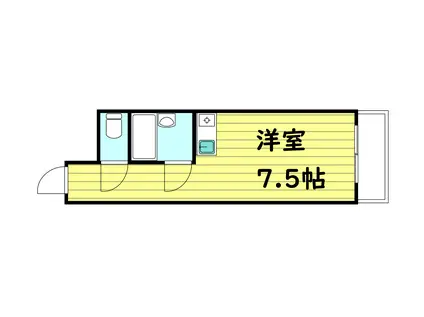 ハイツ森ノ宮(ワンルーム/6階)の間取り写真