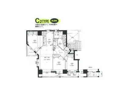 アーサー博多ツインコート 301(3LDK/3階)の間取り写真