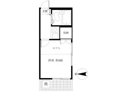 サンフラワー中井(1K/1階)の間取り写真