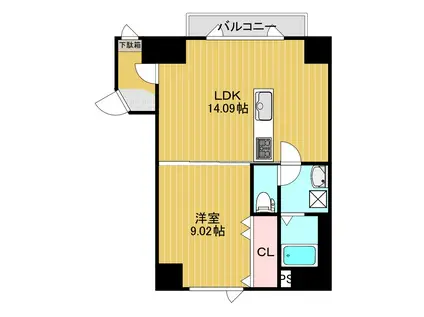 パセオさくら(1LDK/5階)の間取り写真