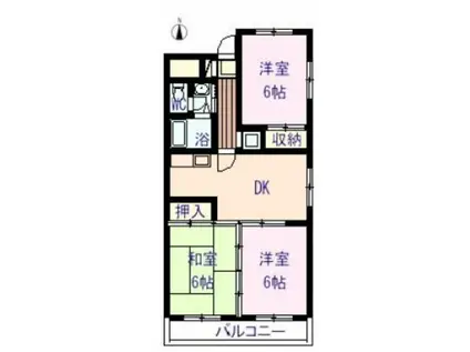 プロムナード洲崎1(3DK/1階)の間取り写真