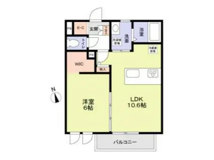 SHARON(1LDK/2階)の間取り写真