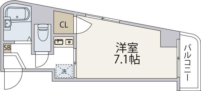 ソフィアコート住吉(1K/5階)の間取り写真