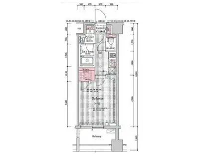 プレール・ドゥーク蔵前(1K/2階)の間取り写真