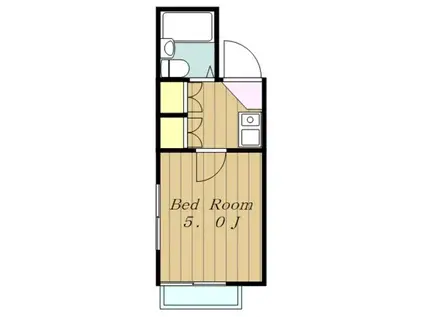 フラットニフティー(1K/2階)の間取り写真