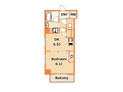 エムエー 大口マンション(1DK/5階)の間取り写真