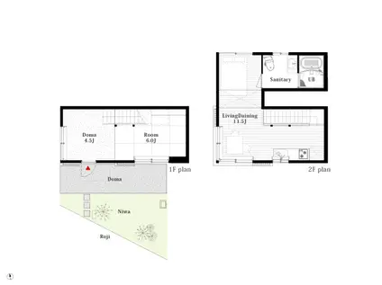 ＪＲ南武線 宿河原駅 徒歩3分 2階建 築52年(2LDK/1階)の間取り写真