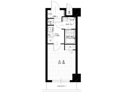 ライオンズマンション伊勢佐木長者町(1K/2階)の間取り写真