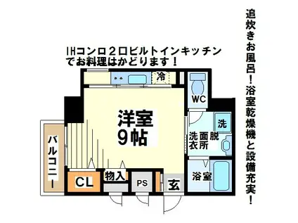 ジェルソミーナ(1K/3階)の間取り写真