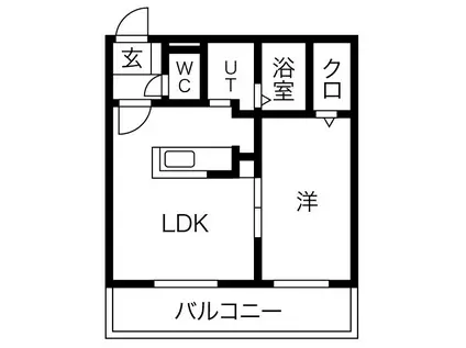 AXISーFA苗穂(1LDK/5階)の間取り写真