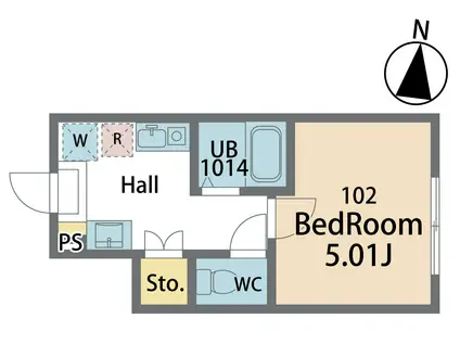 MOCA(1K/1階)の間取り写真