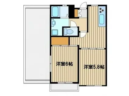 アビタシオン桜台(2K/3階)の間取り写真