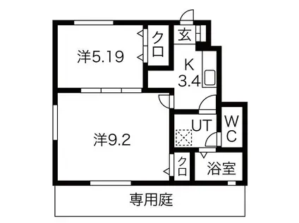 エトワールいずみ(2K/1階)の間取り写真