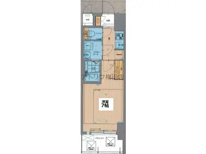 W-STYLE福島IIウィステリア(1K/5階)の間取り写真