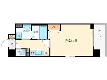 レジュールアッシュアーバンベイ(1K/5階)の間取り写真