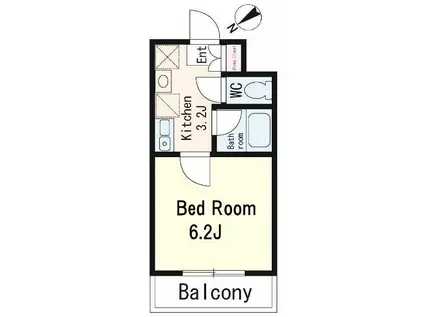 シティクリエイション茅場町(1K/4階)の間取り写真