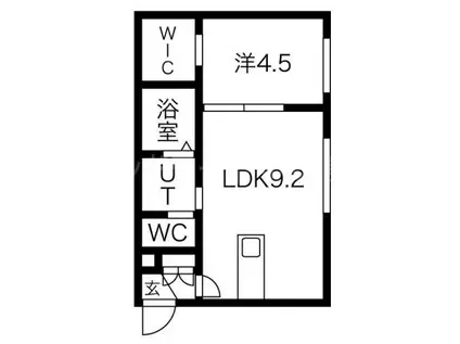 クレイス澄川(1LDK/3階)の間取り写真