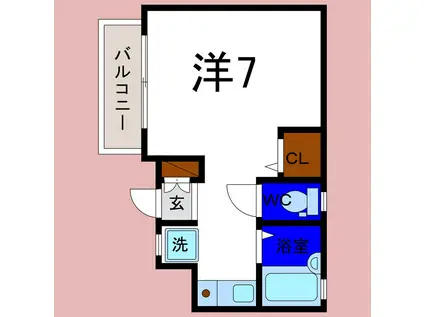 フルハウス(1K/3階)の間取り写真