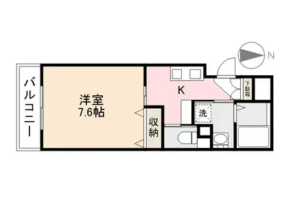 フジハタビル(1K/2階)の間取り写真