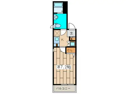 BCASA元町(1K/3階)の間取り写真