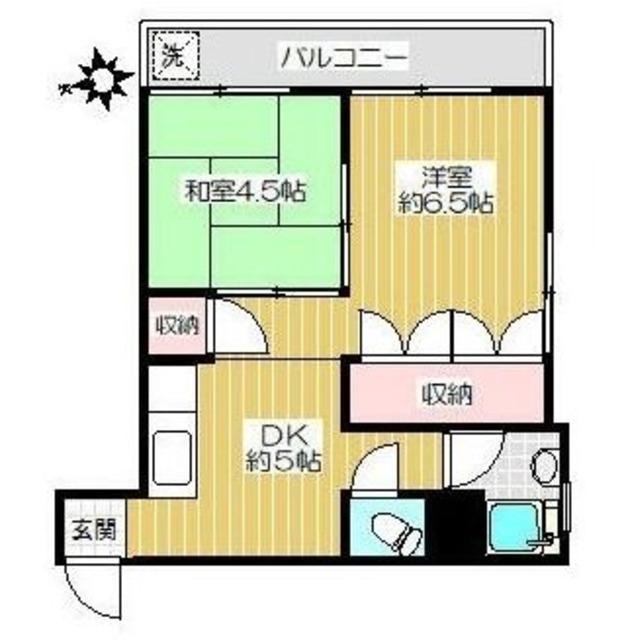 フォトリス荻窪(2DK/3階)の間取り写真