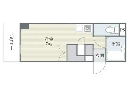 パンルネックス・クリスタル博多II(1K/3階)の間取り写真