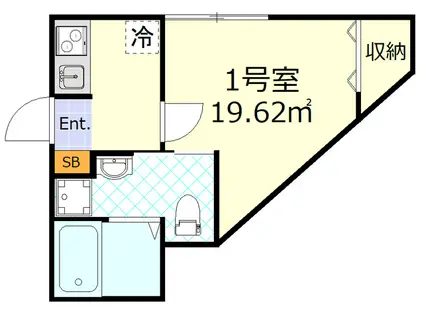 エトワール大口(1K/1階)の間取り写真