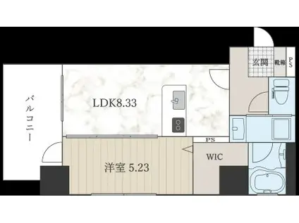 プレジデンスザ小倉(1LDK/6階)の間取り写真