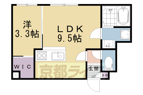 イオ・リアン坂本II(1LDK/1階)の間取り写真