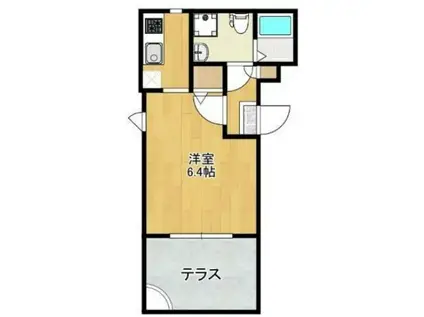 MODULOR中井(1K/1階)の間取り写真