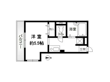 セジュール灘北(1K/2階)の間取り写真