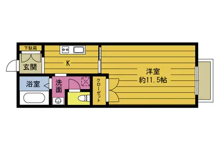 グランドゥール幸(1K/3階)の間取り写真